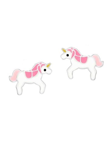 schmuck23 Ohrringe 925 Silber Einhorn in Pink