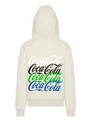 F4NT4STIC Hoodie Coca Cola Repeat Logo in Whitesand