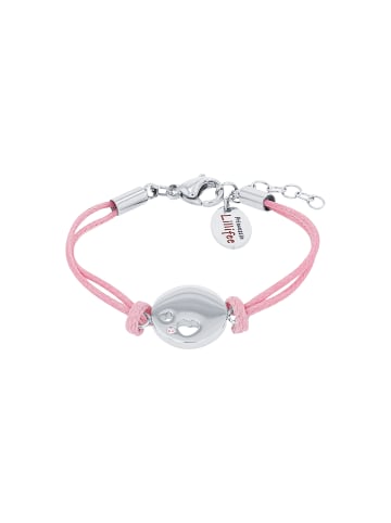 Prinzessin Lillifee Armband Edelstahl, Textil in Rosa