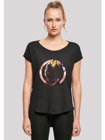 F4NT4STIC Long Cut T-Shirt Marvel Superhelden Iron Man Montage Symbol in schwarz