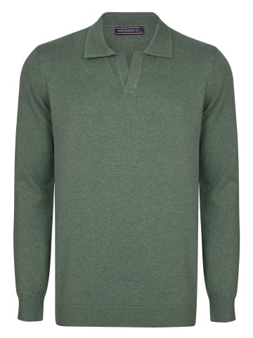 Felix Hardy Polo Kragen Langarm Pullover in Grün