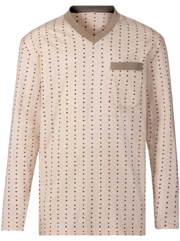 WITT WEIDEN Schlafanzüge in beige + grau-dunkelrot