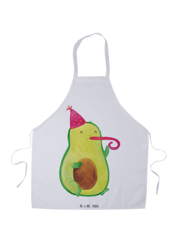 Mr. & Mrs. Panda Grillschürze Avocado Feier ohne Spruch in Weiß