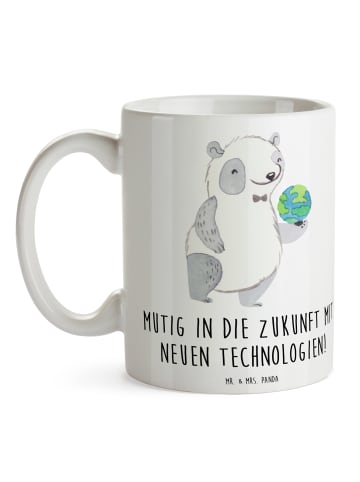 Mr. & Mrs. Panda Tasse Neuen Technologien begegnen mit Spruch in Weiß