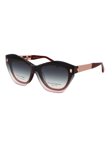 Ana Hickmann Frauen Sonnenbrille Katzenauge Burgundisch