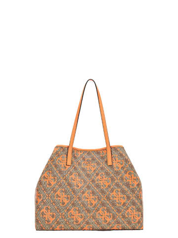 Guess Schultertasche Vikky in Latte logo orange