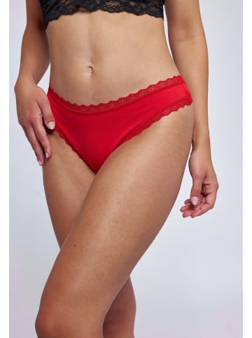 SNOCKS Tangas mit Spitze Love Special 3 Stück in Kirschrot