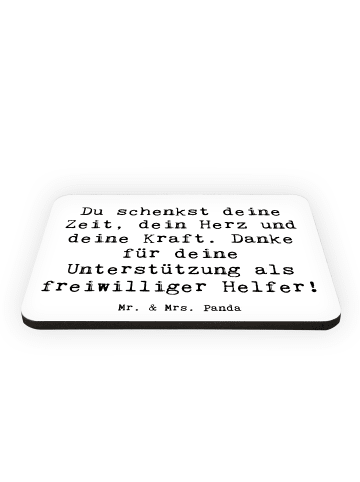Mr. & Mrs. Panda Magnet Spruch Freiwilliger Dank mit Spruch in Weiß