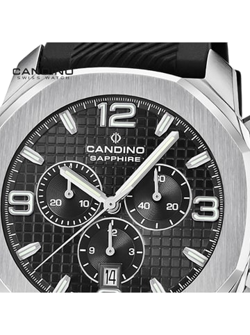 Candino Chronograph-Armbanduhr Candino Sport schwarz groß (ca. 44mm)