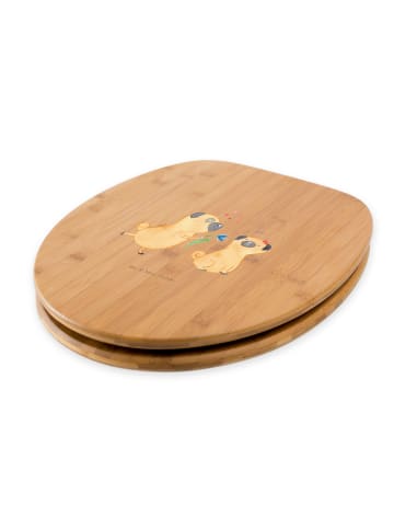 Mr. & Mrs. Panda WC Sitz Mops Verliebt ohne Spruch in Braun