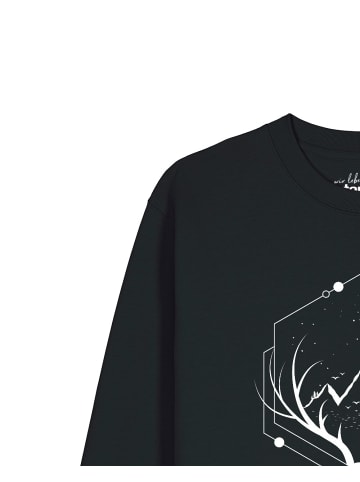 wat? Apparel Sweatshirt Wanderlust at night in Schwarz