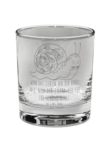 Mr. & Mrs. Panda Glas für Gin Schnecke Sir mit Spruch in Transparent