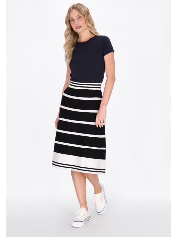 DreiMaster Women Skirt in black white stripe