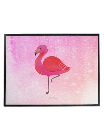Mr. & Mrs. Panda Schreibunterlage Flamingo Classic ohne Spruch in Aquarell Pink