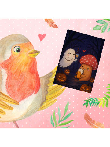 Mr. & Mrs. Panda neujahrskarte Gespenst  Prost  Design ohne Spruch in Weiß