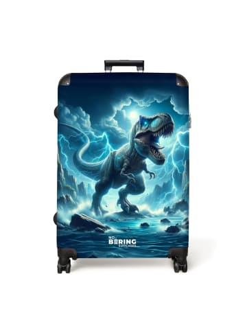 NoBoringSuitCases Suitcase, Koffer, Reisekoffer T-Rex blau
