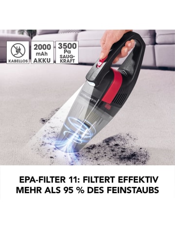 Clean Maxx Akku-Handstaubsauger 7,4V grau/rot  grau