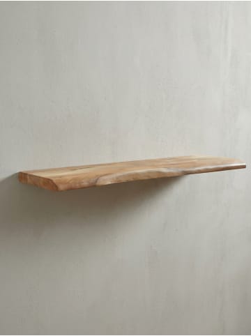 KADIMA DESIGN Wandregal | Akazie Massiv, 100cm, Baumkante, Schweberegal