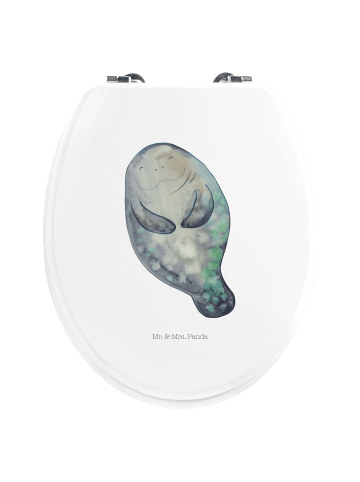 Mr. & Mrs. Panda WC Brille Seekuh Happy ohne Spruch in Weiß