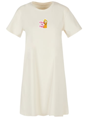 F4NT4STIC T-Shirt Kleid Wickie Know Your Power in Whitesand