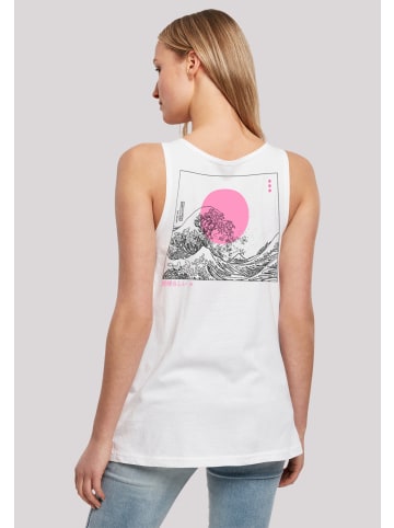 F4NT4STIC Ladies Tanktop Kanagawa Welle in weiß