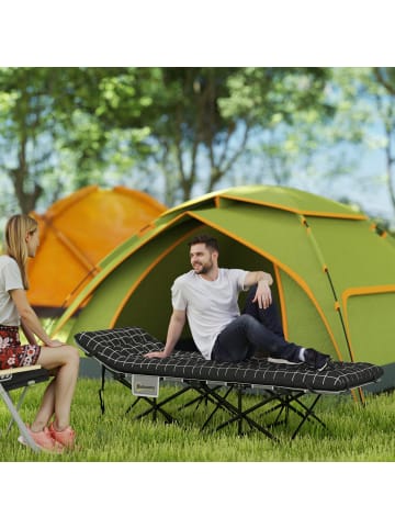 Outsunny Campingbett,190cm x 67cm x 37cm,schwarz