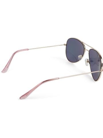 styleBREAKER Piloten Sonnenbrille in Gold / Blau verspiegelt