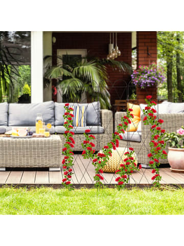 relaxdays Rankgitter in Rotbraun - (H)162,5 cm