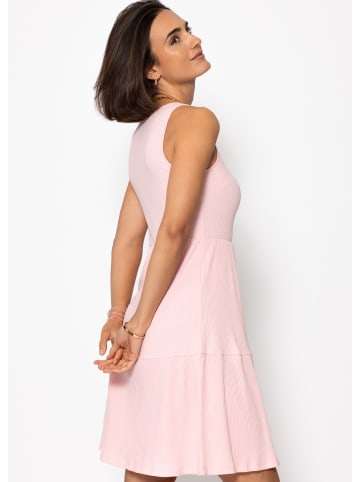 SASSYCLASSY Baumwoll Jerseykleid in Rosa