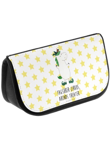 Mr. & Mrs. Panda Kosmetiktasche Einhorn Joker mit Spruch in Weiß
