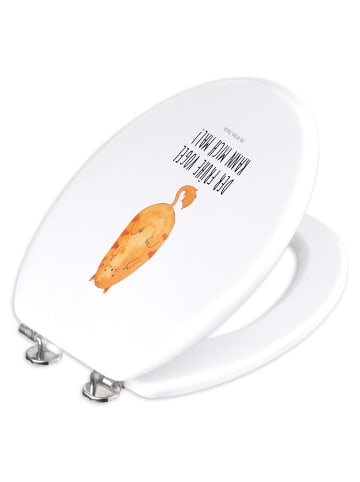 Mr. & Mrs. Panda Klodeckel Katze Frühaufsteher mit Spruch in Weiß