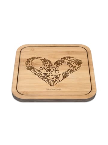 Mr. & Mrs. Panda Tischuntersetzer Mäuse Herz ohne Spruch in Transparent