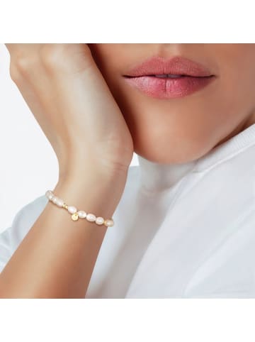 Glanzstücke München Armband aus Sterling Silber mit Süßwasser-Zuchtperle in weiß