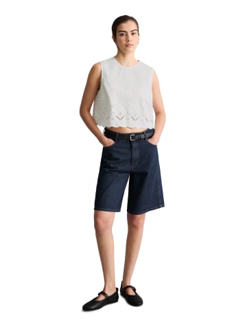 Marc O'Polo DENIM Spitzentop cropped in Silky White