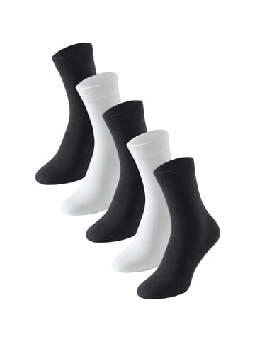 Schiesser Socken 5er Pack in Schwarz/weiß