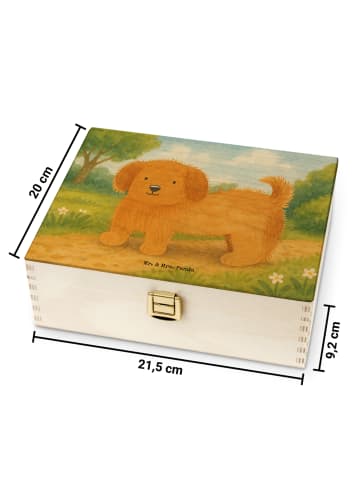 Mr. & Mrs. Panda Teebox Hund Flauschig Design ohne Spruch in Weiß