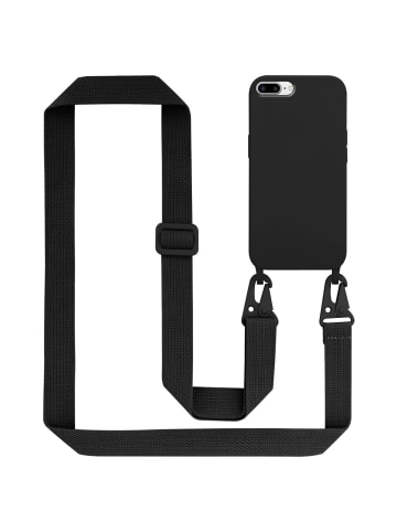 cadorabo Handykette für Apple iPhone 7 PLUS / 7S PLUS / 8 PLUS Hülle in LIQUID SCHWARZ