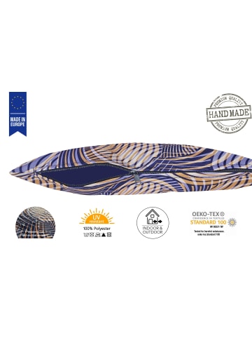 JACK 1x Outdoor Kissenhülle 30x50cm Motiv in Wellen Braun