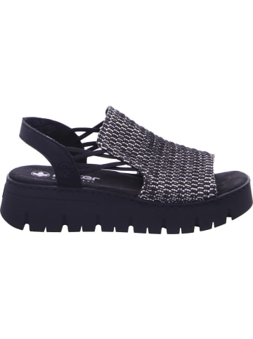 rieker Keilsandalette in schwarz