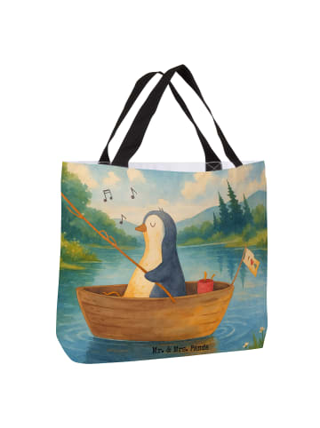 Mr. & Mrs. Panda Tasche Pinguin Angelboot Design ohne Spruch in Weiß