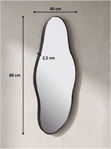 KADIMA DESIGN Wandspiegel Asymmetrisch 40x80 cm Metall Design Hängespiegel ,