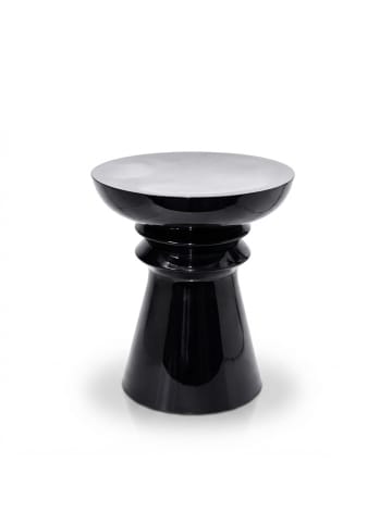 relaxdays Beistelltisch in Schwarz - (H)45 x (Ø)38 cm