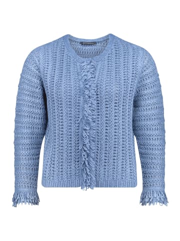 Betty Barclay Casual-Strickjacke mit Fransen in Patch Blue/Blue