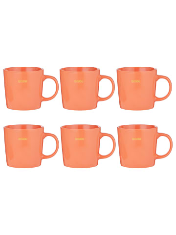 Butlers Tasse GOOD VIBES 6er-Set in Orange