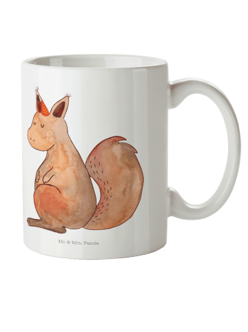 Mr. & Mrs. Panda Kaffeetasse Einhorn Glauben ohne Spruch in Weiß