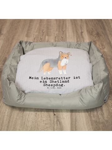 Mr. & Mrs. Panda Stoffbett Shetland Sheepdog Lebensretter mit Sp... in Grau Pastell
