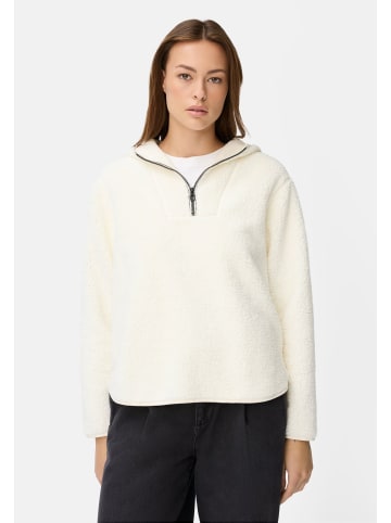 Camel Active Kapuzenpullover aus Teddyfleece in Milchweiß