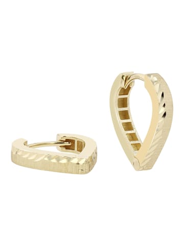 Adeliás Damen Ohrringe – Klappcreole aus 333 Gold in gold