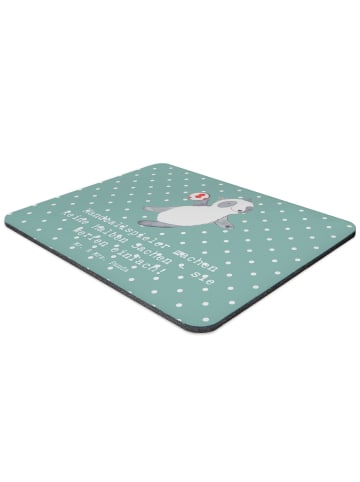 Mr. & Mrs. Panda Mouse Pad Handball Wurf mit Spruch in Meeresbrise