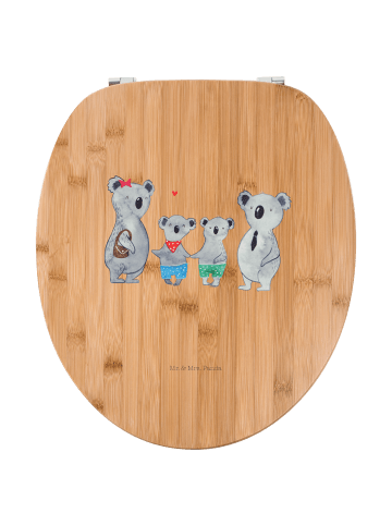 Mr. & Mrs. Panda Holz Klodeckel Koala Familie zwei ohne Spruch in Braun